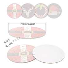 Carica l&#39;immagine nel visualizzatore di Gallery, Set di 4 Sottobicchieri da Dipingere con i numeri (15cm diametro) - Regalo di Natale Creativo