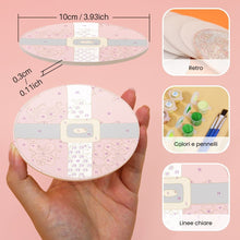 Carica l&#39;immagine nel visualizzatore di Gallery, Set di 4 Sottobicchieri da Dipingere con i numeri (15cm diametro) - Regalo di Natale Creativo