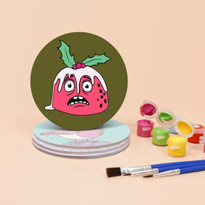 Dipingere con i numeri Sottobicchieri 15cm (4 pezzi) - Regalo di Natale Creativo 1