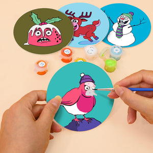 Dipingere con i numeri Sottobicchieri 15cm (4 pezzi) - Regalo di Natale Creativo 1