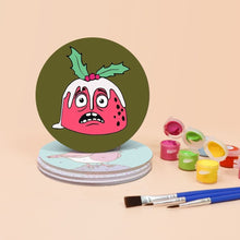 Carica l&#39;immagine nel visualizzatore di Gallery, Dipingere con i numeri Sottobicchieri 15cm (4 pezzi) - Regalo di Natale Creativo 1