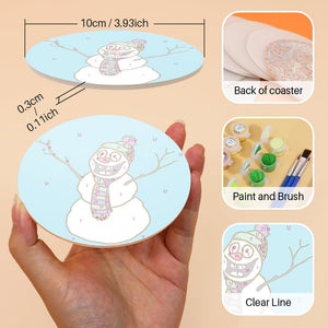 Dipingere con i numeri Sottobicchieri 15cm (4 pezzi) - Regalo di Natale Creativo 1