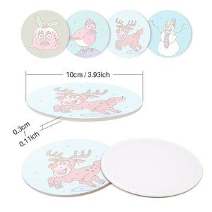 Dipingere con i numeri Sottobicchieri 15cm (4 pezzi) - Regalo di Natale Creativo 1