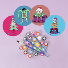 Carica l&#39;immagine nel visualizzatore di Gallery, Dipingere con i numeri Sottobicchieri 15cm (4 pezzi) - Regalo di Natale Creativo 2