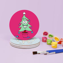 Carica l&#39;immagine nel visualizzatore di Gallery, Dipingere con i numeri Sottobicchieri 15cm (4 pezzi) - Regalo di Natale Creativo 2