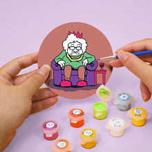 Carica l&#39;immagine nel visualizzatore di Gallery, Dipingere con i numeri Sottobicchieri 15cm (4 pezzi) - Regalo di Natale Creativo 2