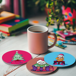 Dipingere con i numeri Sottobicchieri 15cm (4 pezzi) - Regalo di Natale Creativo 2