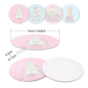 Dipingere con i numeri Sottobicchieri 15cm (4 pezzi) - Regalo di Natale Creativo 2