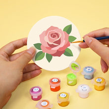 Carica l'immagine nel visualizzatore di Gallery, Set di 6 Sottobicchieri da Dipingere con i numeri (10cm diametro) - Bouquet Pastello