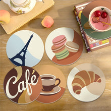 Carica l'immagine nel visualizzatore di Gallery, Set di 6 Sottobicchieri da Dipingere con i numeri (10cm diametro) - Caffé Parigino
