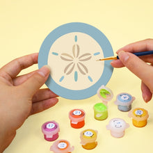 Carica l'immagine nel visualizzatore di Gallery, Set di 6 Sottobicchieri da Dipingere con i numeri (10cm diametro) - Brezza Marina