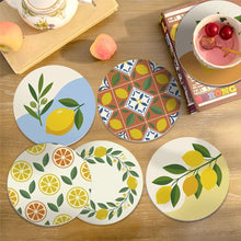 Carica l'immagine nel visualizzatore di Gallery, Set di 6 Sottobicchieri da Dipingere con i numeri (10cm diametro) - Il giardino dei limoni