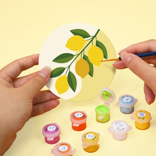 Carica l'immagine nel visualizzatore di Gallery, Set di 6 Sottobicchieri da Dipingere con i numeri (10cm diametro) - Il giardino dei limoni