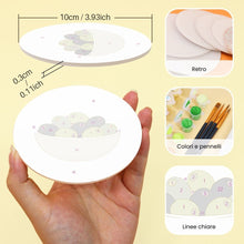 Carica l'immagine nel visualizzatore di Gallery, Set di 6 Sottobicchieri da Dipingere con i numeri (10cm diametro) - Sapori del Mediterraneo