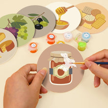 Carica l'immagine nel visualizzatore di Gallery, Set di 6 Sottobicchieri da Dipingere con i numeri (10cm diametro) - Aperitivo Mediterraneo