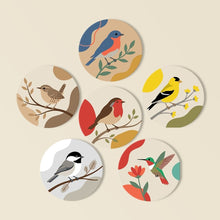 Carica l'immagine nel visualizzatore di Gallery, Set di 6 Sottobicchieri da Dipingere con i numeri (10cm diametro) - Canti del Bosco Figured'Art