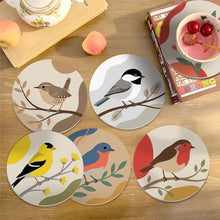Carica l'immagine nel visualizzatore di Gallery, Set di 6 Sottobicchieri da Dipingere con i numeri (10cm diametro) - Canti del Bosco