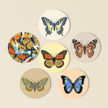Carica l'immagine nel visualizzatore di Gallery, Set di 6 Sottobicchieri da Dipingere con i numeri (10cm diametro) - Ali di Primavera Figured'Art