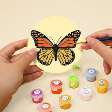 Carica l'immagine nel visualizzatore di Gallery, Set di 6 Sottobicchieri da Dipingere con i numeri (10cm diametro) - Ali di Primavera