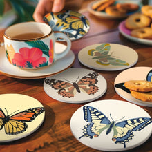 Carica l'immagine nel visualizzatore di Gallery, Set di 6 Sottobicchieri da Dipingere con i numeri (10cm diametro) - Ali di Primavera
