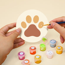 Carica l'immagine nel visualizzatore di Gallery, Set di 6 Sottobicchieri da Dipingere con i numeri (10cm diametro) - Il Mondo dei Cuccioli