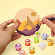 Carica l'immagine nel visualizzatore di Gallery, Set di 6 Sottobicchieri da Dipingere con i numeri (10cm diametro) - Orizzonti Naturali