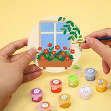 Carica l'immagine nel visualizzatore di Gallery, Set di 6 Sottobicchieri da Dipingere con i numeri (10cm diametro) - Finestre Incantate