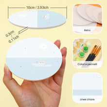 Carica l'immagine nel visualizzatore di Gallery, Set di 6 Sottobicchieri da Dipingere con i numeri (10cm diametro) - Estate in Grecia
