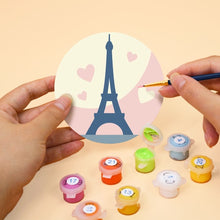Carica l'immagine nel visualizzatore di Gallery, Set di 6 Sottobicchieri da Dipingere con i numeri (10cm diametro) - Bonjour Paris
