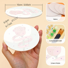 Carica l'immagine nel visualizzatore di Gallery, Set di 6 Sottobicchieri da Dipingere con i numeri (10cm diametro) - Bonjour Paris