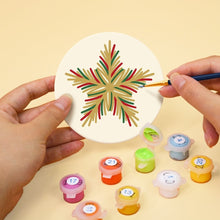 Carica l'immagine nel visualizzatore di Gallery, Set di 6 Sottobicchieri da Dipingere con i numeri (10cm diametro) - Magia di Natale