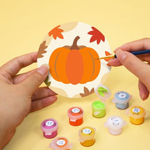 Carica l'immagine nel visualizzatore di Gallery, Set di 6 Sottobicchieri da Dipingere con i numeri (10cm diametro) - Autunno accogliente