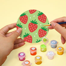Carica l'immagine nel visualizzatore di Gallery, Set di 6 Sottobicchieri da Dipingere con i numeri (10cm diametro) - Picnic estivo