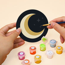 Carica l'immagine nel visualizzatore di Gallery, Set di 6 Sottobicchieri da Dipingere con i numeri (10cm diametro) - Magia di Halloween