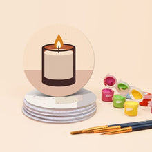 Carica l'immagine nel visualizzatore di Gallery, Set di 6 Sottobicchieri da Dipingere con i numeri (10cm diametro) - Rituali accoglienti
