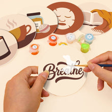 Carica l'immagine nel visualizzatore di Gallery, Set di 6 Sottobicchieri da Dipingere con i numeri (10cm diametro) - Rituali accoglienti