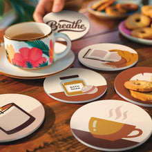 Carica l'immagine nel visualizzatore di Gallery, Set di 6 Sottobicchieri da Dipingere con i numeri (10cm diametro) - Rituali accoglienti