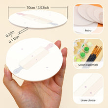 Carica l'immagine nel visualizzatore di Gallery, Set di 6 Sottobicchieri da Dipingere con i numeri (10cm diametro) - Amanti dei dessert