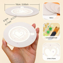 Carica l'immagine nel visualizzatore di Gallery, Set di 6 Sottobicchieri da Dipingere con i numeri (10cm diametro) - Pausa caffè