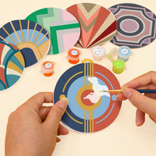 Carica l'immagine nel visualizzatore di Gallery, Set di 6 Sottobicchieri da Dipingere con i numeri (10cm diametro) - Armonia Art déco