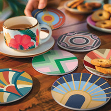 Carica l'immagine nel visualizzatore di Gallery, Set di 6 Sottobicchieri da Dipingere con i numeri (10cm diametro) - Armonia Art déco