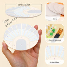 Carica l'immagine nel visualizzatore di Gallery, Set di 6 Sottobicchieri da Dipingere con i numeri (10cm diametro) - Armonia Art déco