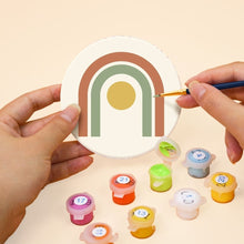 Carica l'immagine nel visualizzatore di Gallery, Set di 6 Sottobicchieri da Dipingere con i numeri (10cm diametro) - Linee morbide