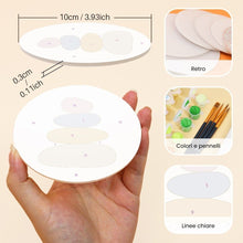 Carica l'immagine nel visualizzatore di Gallery, Set di 6 Sottobicchieri da Dipingere con i numeri (10cm diametro) - Linee morbide
