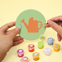 Carica l'immagine nel visualizzatore di Gallery, Set di 6 Sottobicchieri da Dipingere con i numeri (10cm diametro) - Essenziali da giardino