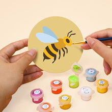 Carica l'immagine nel visualizzatore di Gallery, Set di 6 Sottobicchieri da Dipingere con i numeri (10cm diametro) - Giardino delle api