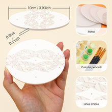 Carica l'immagine nel visualizzatore di Gallery, Set di 6 Sottobicchieri da Dipingere con i numeri (10cm diametro) - Spirito di navigazione
