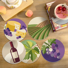 Carica l'immagine nel visualizzatore di Gallery, Set di 6 Sottobicchieri da Dipingere con i numeri (10cm diametro) - Amante del vino