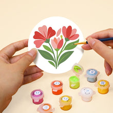Carica l'immagine nel visualizzatore di Gallery, Set di 6 Sottobicchieri da Dipingere con i numeri (10cm diametro) - Messaggi d’amore