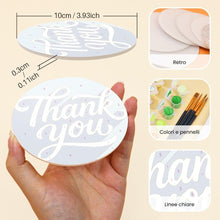 Carica l'immagine nel visualizzatore di Gallery, Set di 6 Sottobicchieri da Dipingere con i numeri (10cm diametro) - Messaggi d’amore